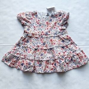 Crewcuts New Girl's Ditsy Floral Puff Sleeved Dress NWT Size 2T
